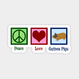 Peace Love Guinea Pigs Magnet