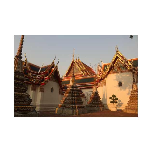 A third group of small stupa at Phra Chedi Rai in Wat Pho in Bangkok by kall3bu