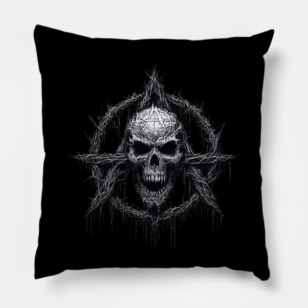 Sinister Anarchy Symbol Pillow by MetalByte