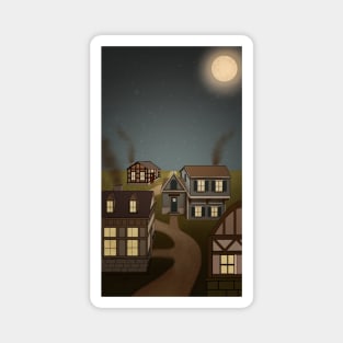 Peaceful Village Evening Magnet