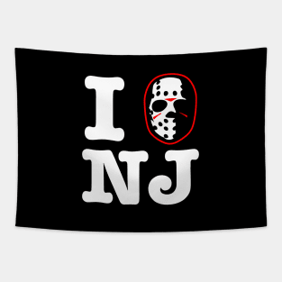 I Hockey Mask New Jersey Tapestry