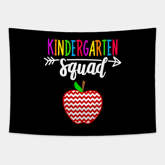 Cute Team Kindergarten Squad Teacher Back To School Gift Tapestry by Ramadangonim