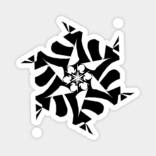 abstract black shuriken Magnet