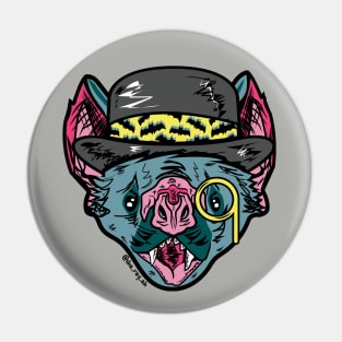 Bat Face Gentleman Pin