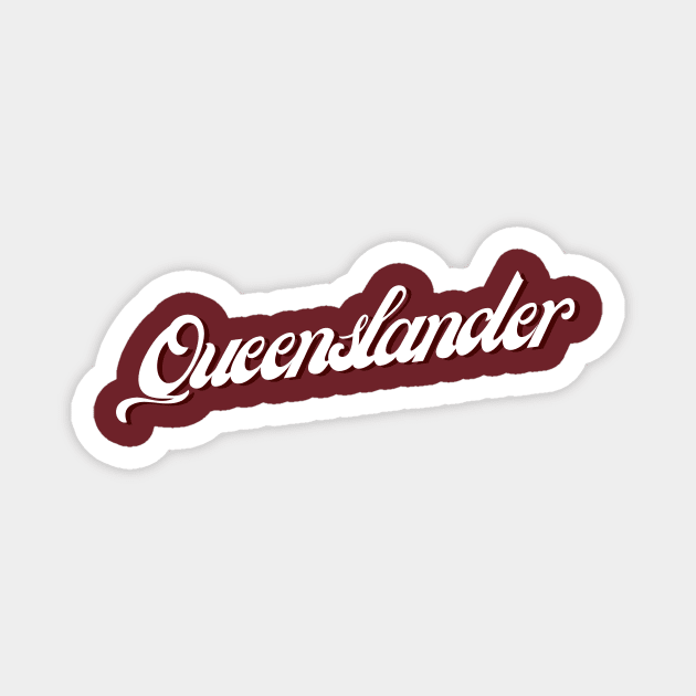 Queenslander (white print) Magnet by Simontology