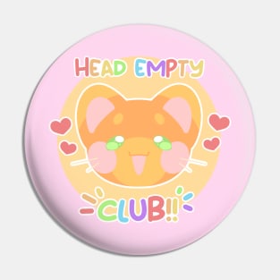 Head Empty Club Cat Pin