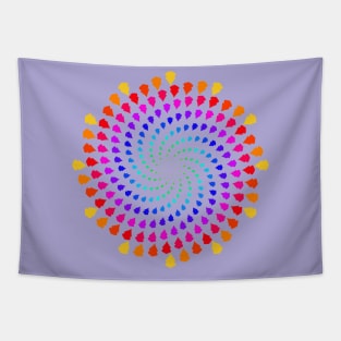 Rotating colorful shapes Tapestry