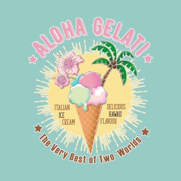 ALOHA GELATTI - The Very Best of Two Worlds (Vintage Style Ice Cream print) by Colette