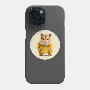 Hamster wearing a yellow jumpsuit Phone Case