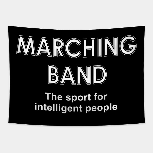 Marching Band Sport White Text Tapestry by Barthol Graphics