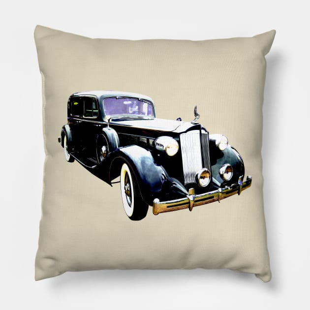 Packard Eight 1930s American classic car bold Pillow by soitwouldseem