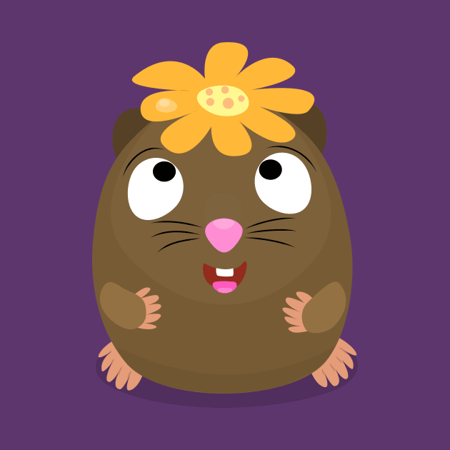 Cute guinea pig happy cartoon illustration by FrogFactory