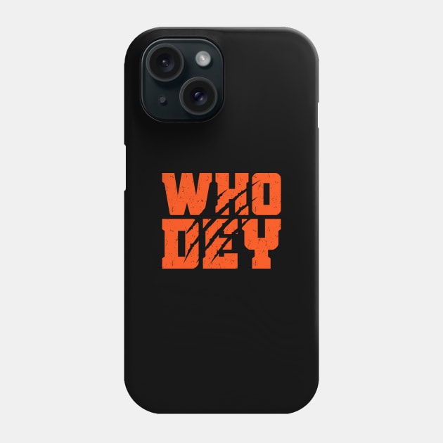 Who Dey with Tiger Scratch Phone Case by overweared