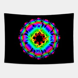 Rainbow Octopus Mandala Tapestry