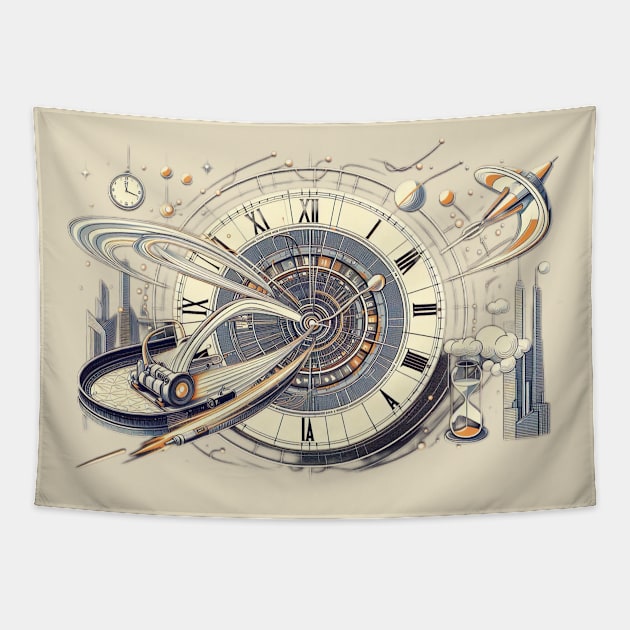 Travel Through Time Tapestry by Dead Galaxy