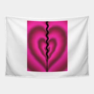 Pink Heart Image Tapestry