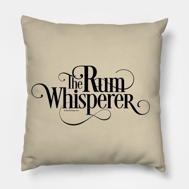 The Rum Whisperer - funny rum lover Pillow by eBrushDesign