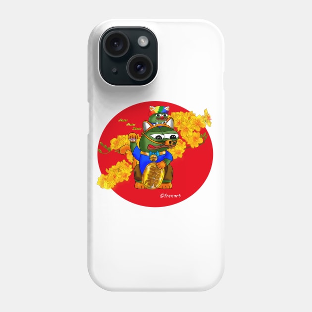 Lucky Apu & Honkler (Neko Con Neko; Maneki Neko) Phone Case by FrenArt