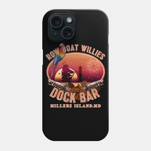 Row Boat Willies Dock Bar Millers Island Maryland Phone Case by Joaddo