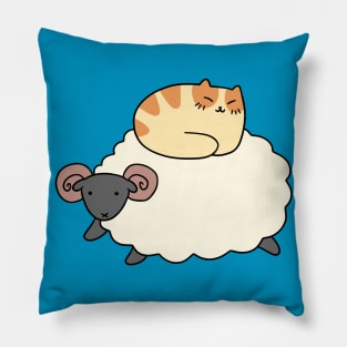 Ram and Orange Tabby Cat Pillow