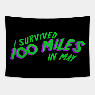 I survived the 100 mile challenge - purple Tapestry