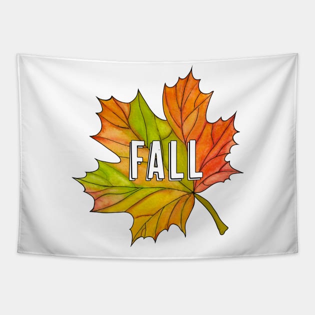 Fall Maple Leaf Tapestry by Designs by Ira