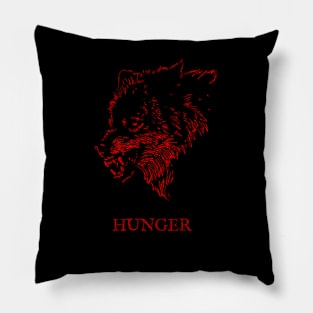 Hunger in Red Pillow
