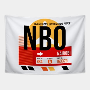 Nairobi (NBO) Airport // Sunset Baggage Tag Tapestry