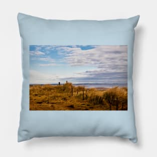 Druridge Bay Sand Dunes Pillow