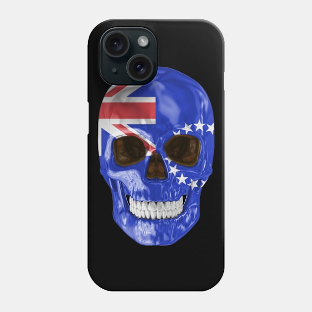 Cook Islands Flag Skull - Gift for Cook Islander With Roots From Cook Islands Phone Case by Country Flags