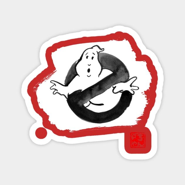 ghostbuster white Magnet by pechane