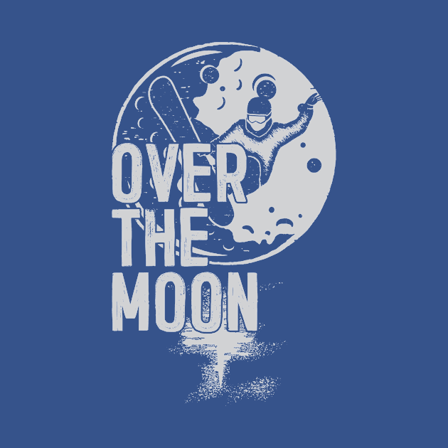 Snowboarding Over the Moon by CANVAZSHOP