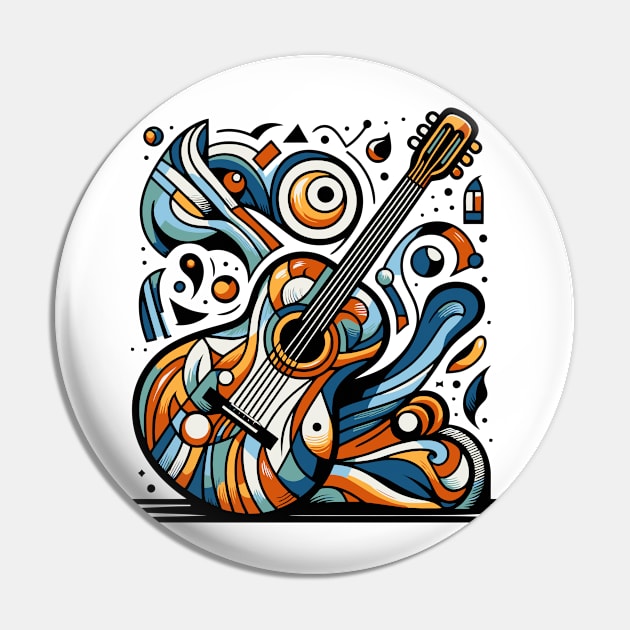 Guitar illustration. Guitar illustration in cubist style Pin by gblackid