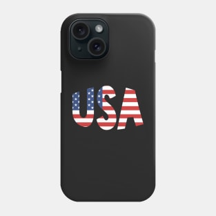 USA Patriotic America Red White Blue Flag Superhero Facemask Phone Case