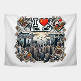 I Love Hong Kong Tapestry