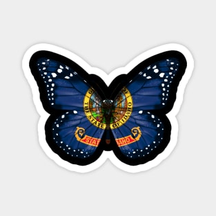 Idaho Flag Butterfly - Gift for Idahoan From Idaho ID Magnet
