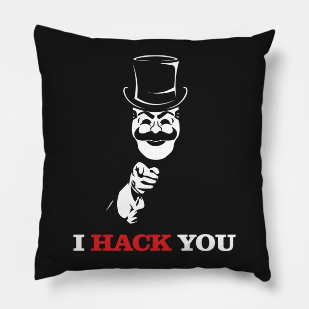 Uncle FSociety I Hack You Mr Robot Pillow by KrateMilk