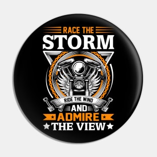 Race the storm Pin