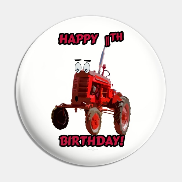 Happy 11th birthday tractor design Pin by seadogprints