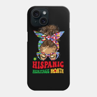 Groovy Hispanic Heritage Month Latino Countries Black Women Phone Case