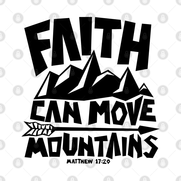 Bible art. Faith can move mountains. by Reformer