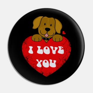 Valentine's Day Dog Pin