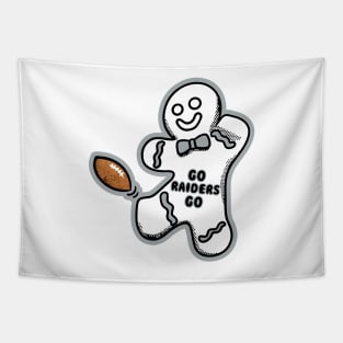 Las Vegas Raiders Gingerbread Man Tapestry