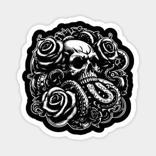 gothic skull kraken Magnet