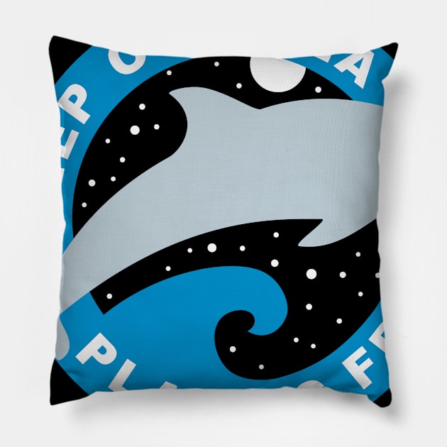 Keep Our Sea Plastic Free Pillow by teejaya