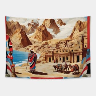 Lima Peru Tourism Vintage Poster Tapestry