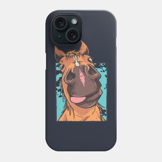 Funny Horse Face Close up Phone Case by 2P-Design