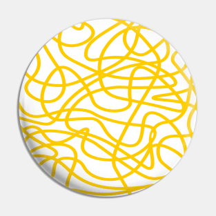 Yellow random abstract doodle lines pattern design Pin