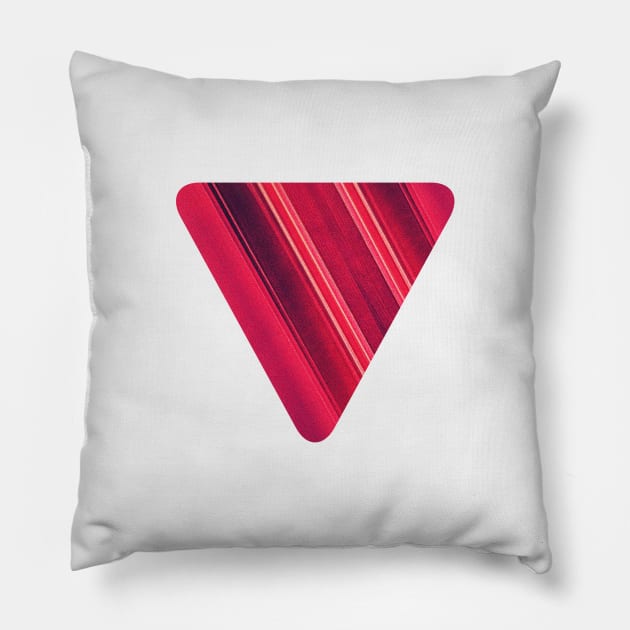 Modern Red / Black Stripe Abstract Stream Lines Texture Design (Symmetric edition) Pillow by badbugs