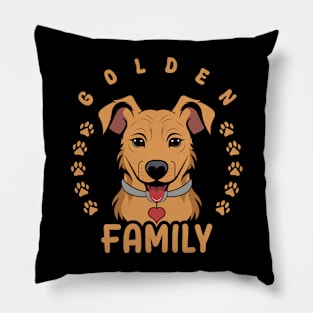 Golden Retriever Family Pillow